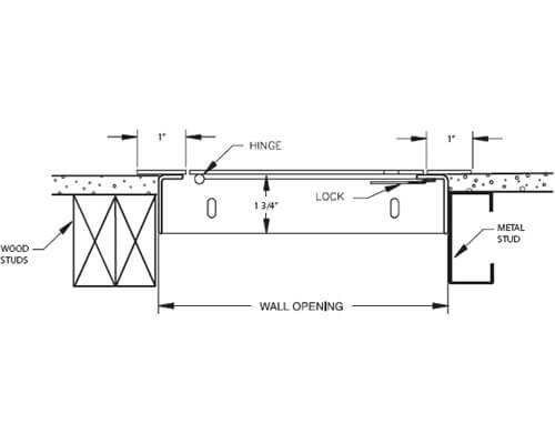 WB Basic 300 Series Access Door Dimension Drawing