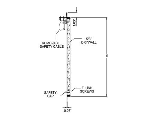 WB DWAL 411 Series Access Panel Dimension Drawing