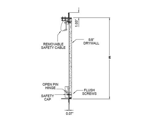 WB DWAL 412 Series Access Panel Dimension Drawing