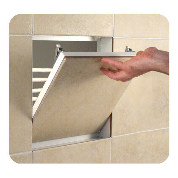 WB DWAL 414 Series Touch Latch Recessed Access Panel for Tile