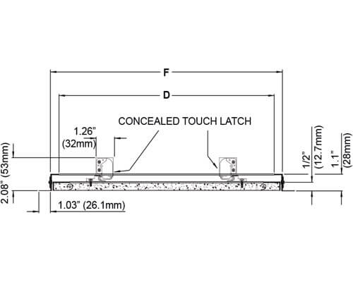 WB DWAL 415 Series Access Panel Dimension Drawing