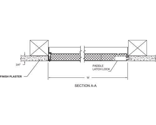 WB EXT-PL 1450 Series Access Door Dimension Drawing