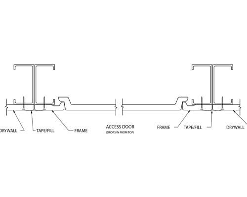 WB GY 3001 Series Access Panel Dimension Drawing