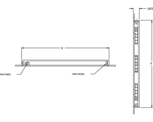 WB MAP 1850 Series Access Panel Dimension Drawing