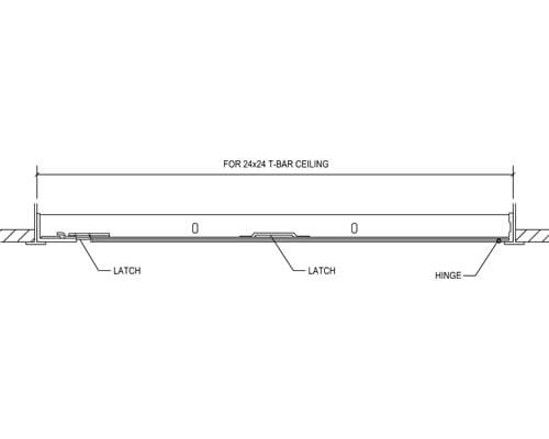 WB TB-SEC 1250 Series Access Panel Dimension Drawing