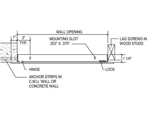 WB UAD 200 Series Access Door Dimension Drawing