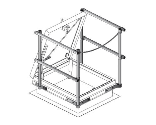 WB 6000 Series Guard Railing Dimension Drawing