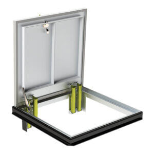 WB Type TER & TRD Series Recessed Aluminum Floor Hatches for Architectural Flooring