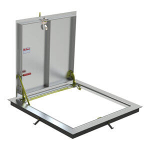 WB Type T & TD Series Recessed Aluminum Floor Hatches for Carpet/Composition
